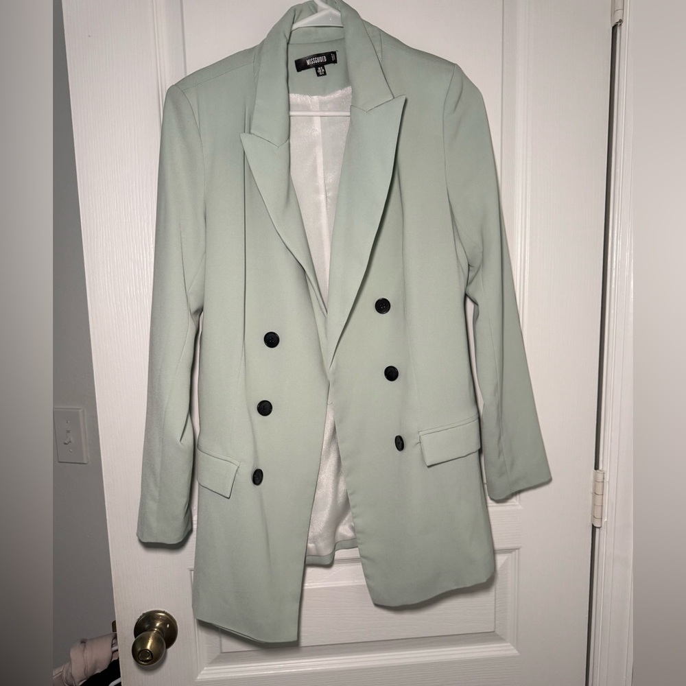 Women's Mint Double-Breasted Coat
